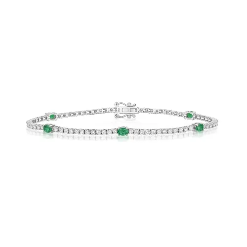 Emerald and Diamond Bracelet for Ladies